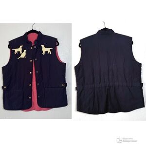 Vitage Talbots Reversible Dog Embroidered Vest